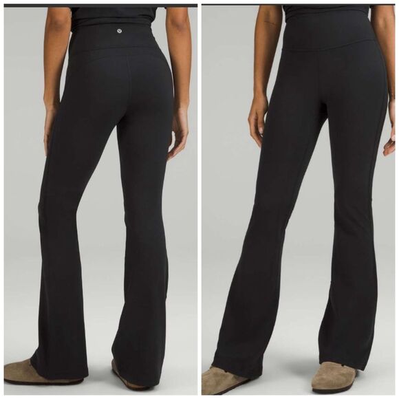 lululemon athletica Pants - Lululemon Groove Super-High-Rise Flared Pant Nulu Black size 2 NWT